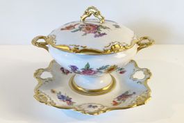 Porzellan Alka Kunst Meissen Bonboniere mit Deckel, Schale