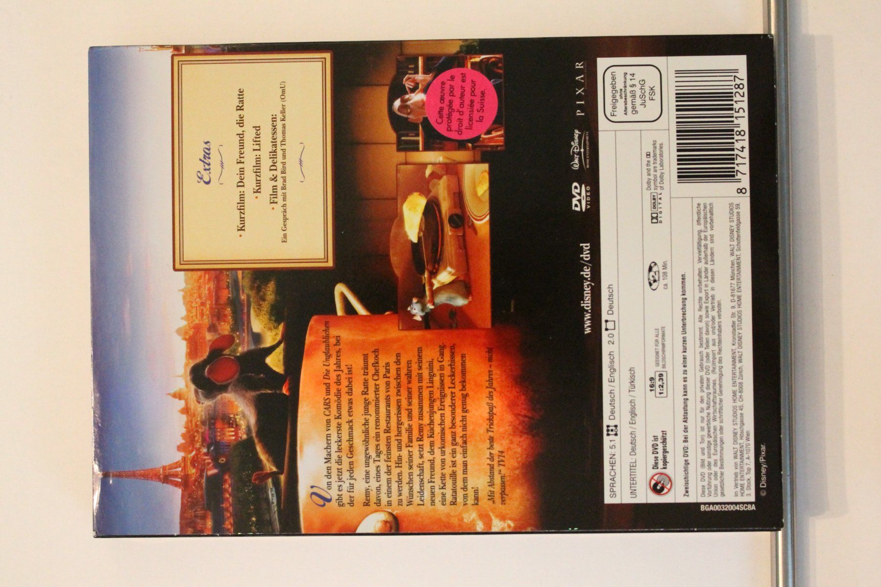 Tutti i DVDs: Ratatouille – Usato da Grenchen venduto da Manuel.We 1