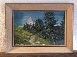 Tableau - peinture paysage de montagne