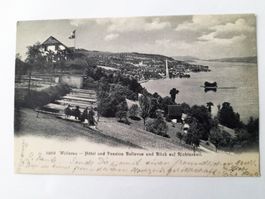 WOLLERAU -Hotel BELLEVUE - RICHTERSWIL, AK 1905, gel, belebt