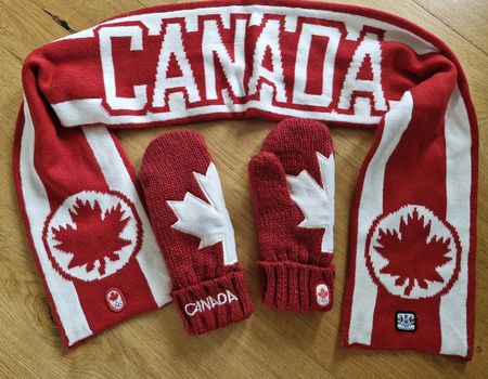 Schal und Fäustlinge Canada-Logo Olympische Spiele