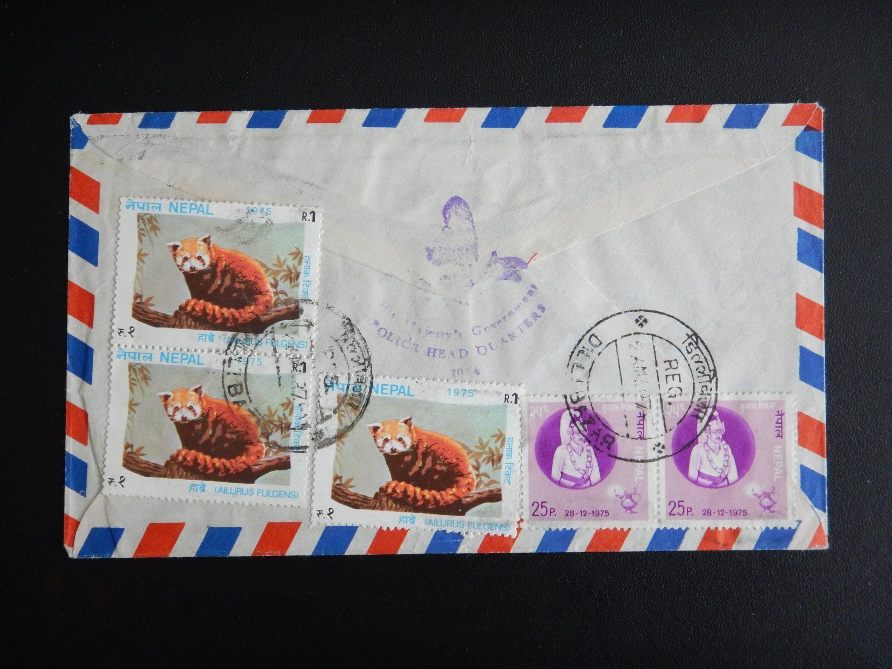 Tutti i francobolli: Nepal Brief von 1987 Panda – Usato da Zürich venduto da Muehlekauf 1