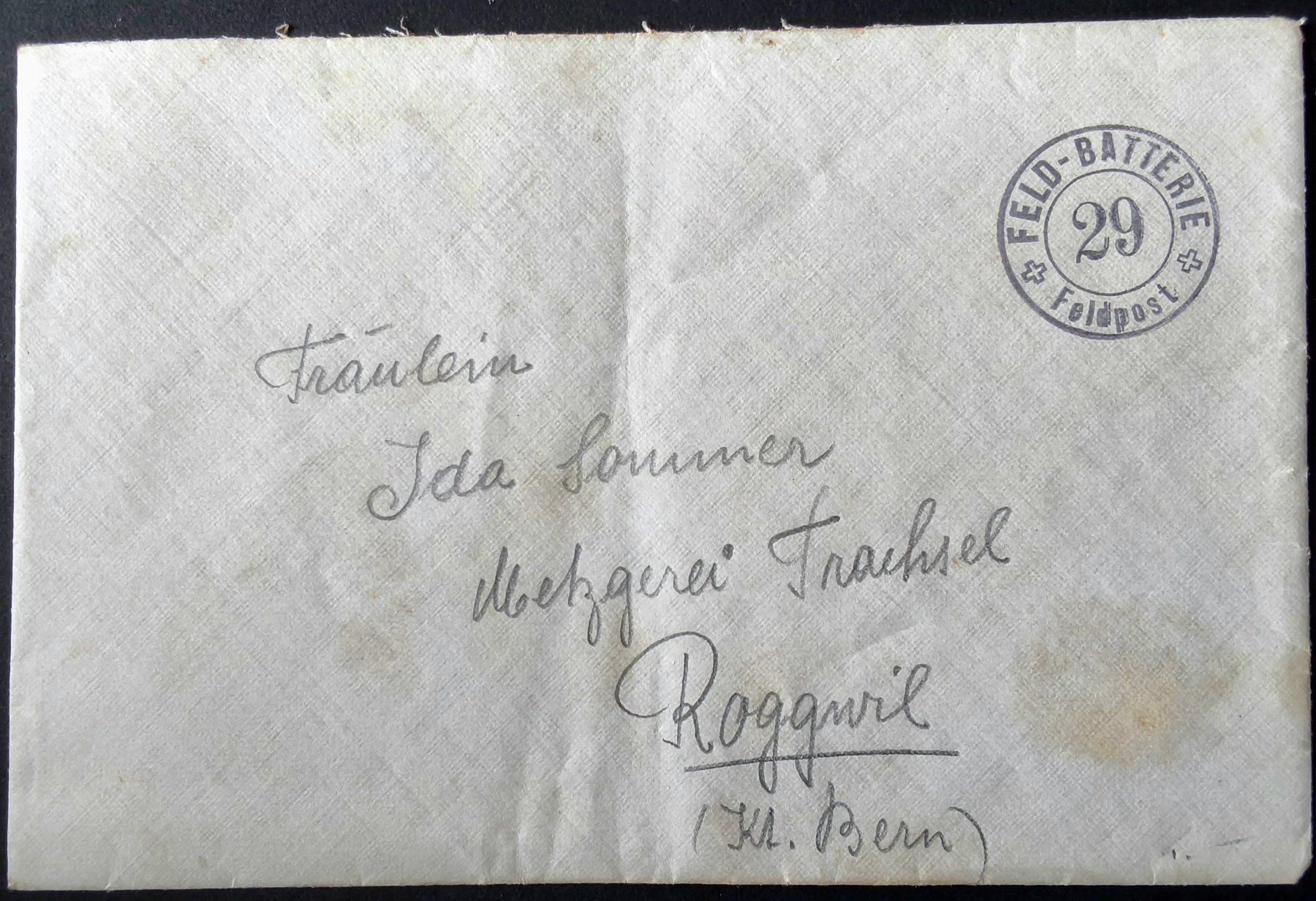 Tutti i francobolli: Feld Battrie 29, FP-Stempel, 1.WK, Art – Usato da Niederuzwil venduto da LichtPhil