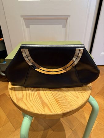 Vintage Pierre Cardin Navy Clutch, 1970's