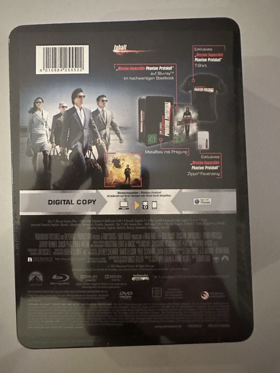Tous les DVDs: Missiom: Impossible - Phantom Protokoll Tin Box Steelbook – Neuf avec emballage d'origine à Vordemwald par MoviesAndGames 2
