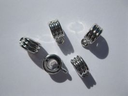 5 Anhängerschlaufen gerillt 12x9mm