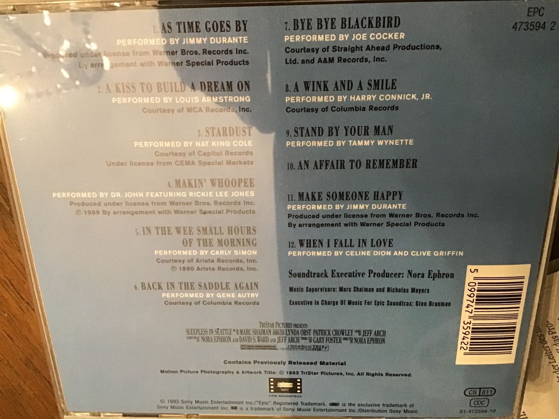 CD: Sleepless in Seattle - Original Soundtrack CD – Usato da Thierachern venduto da sweden08 1