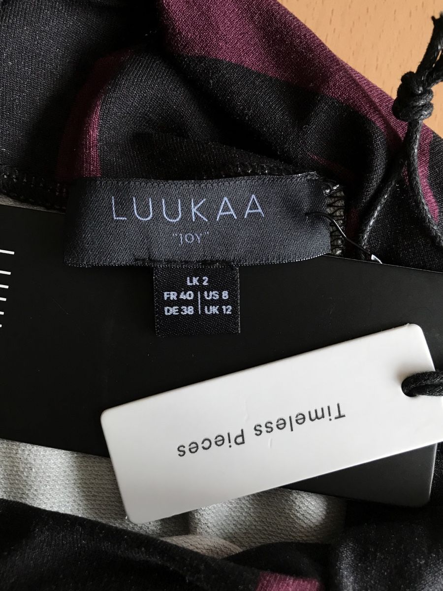 Luukaa Tuniche: Tunique LUUKAA imprimé bordeaux, taille 40, viscose – Nuovo e nell'imballaggio originale da Morges venduto da sandy069 4