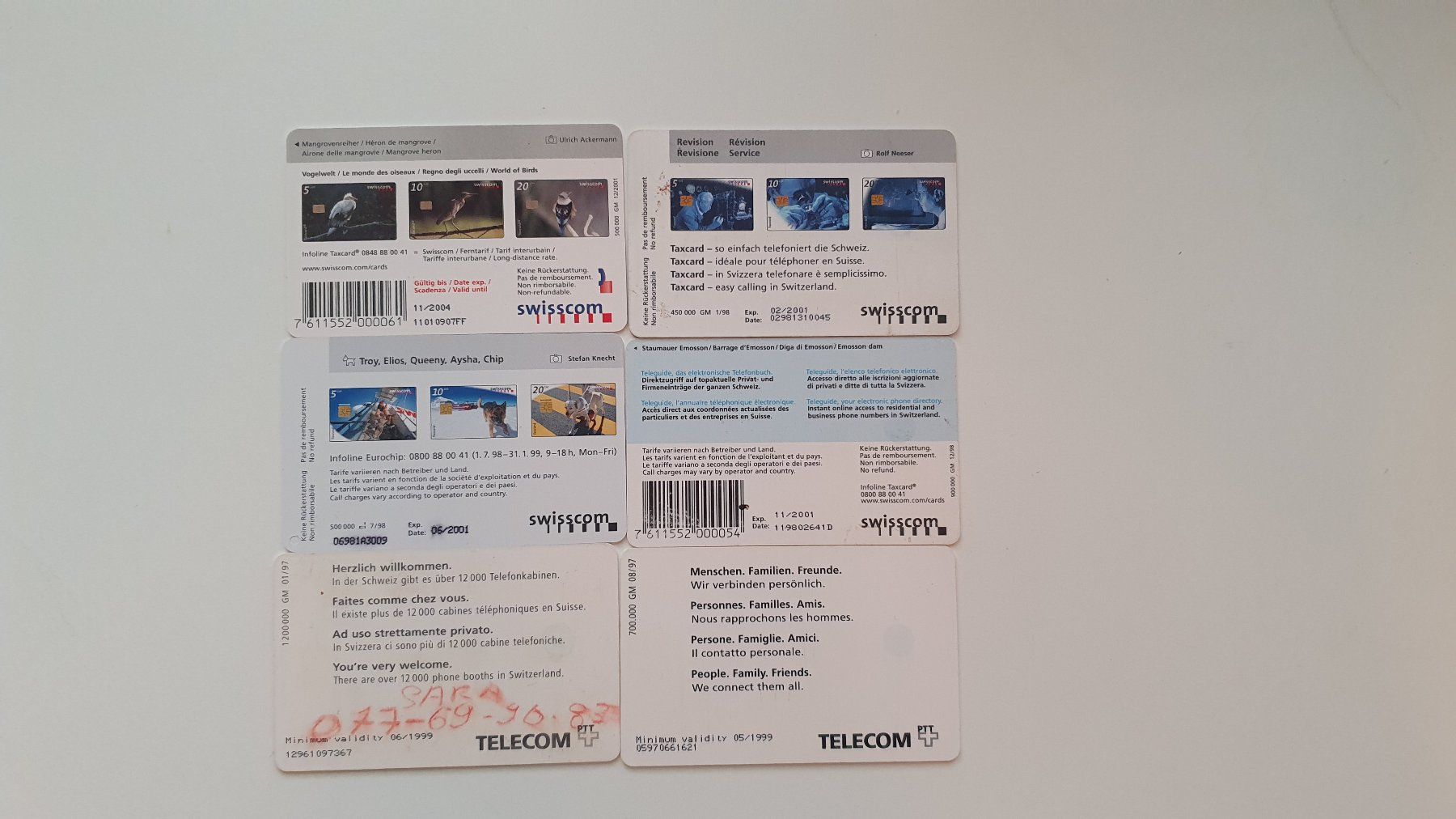 Swisscom Schede telefoniche: Set mit 6 Taxcards Swisscom – Usato da Biberist venduto da stang4eva 1