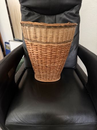 Rucksack Korb Weide vintage Schultergurte Verzierungen
