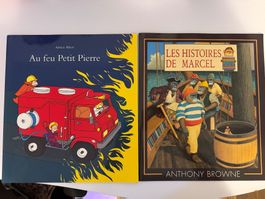 Lot de 2 livres pour enfants: Au feu Petit Pierre, Les Histo