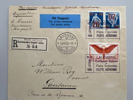 Flugpostbrief Comptair Lausanne 1925 CS6