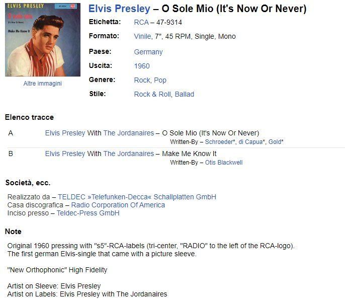 Dischi in vinile: 4x Elvis Presley 45 giri, anni '60 - Vinyl – Usato da Pambio Noranco venduto da TREBORLOP 4