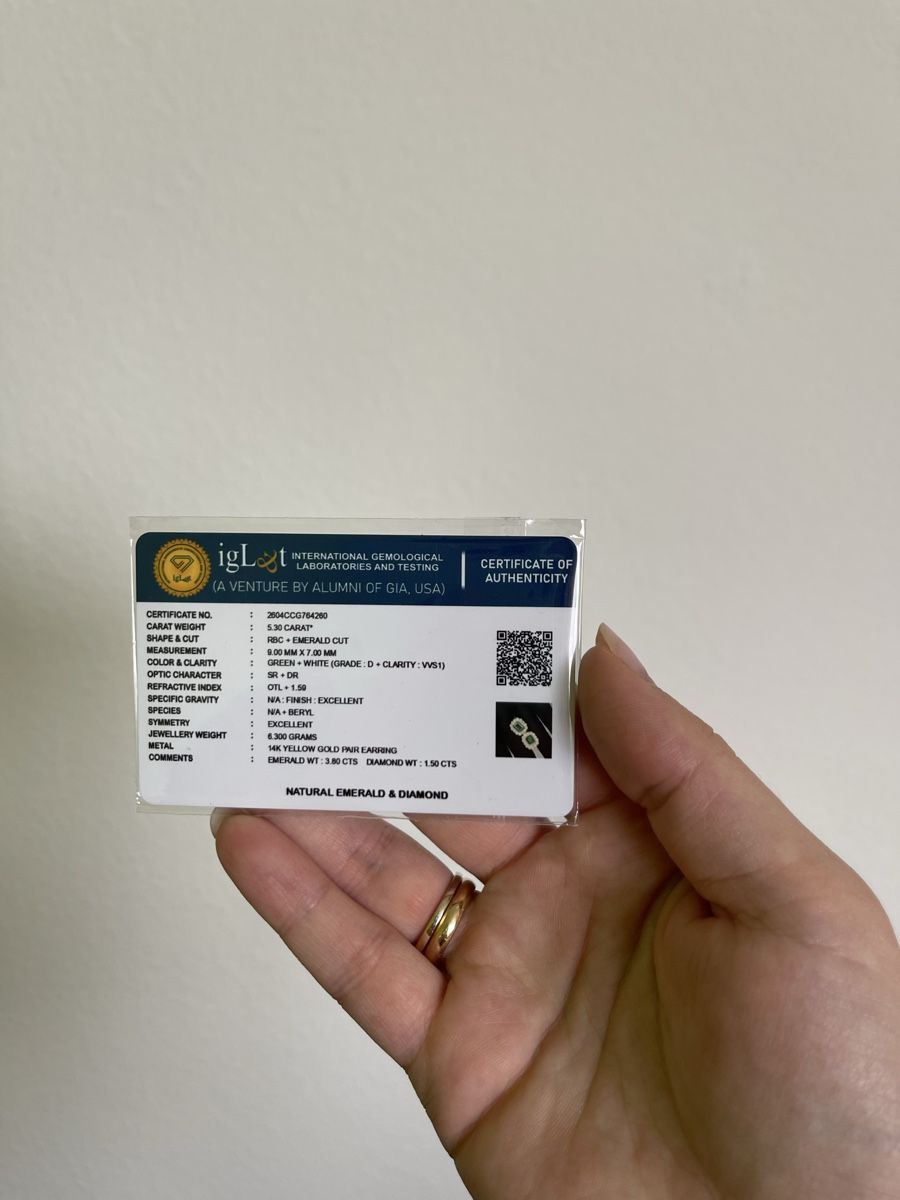 Orecchini pendenti & Orecchini a lobo: Gold Ohrringe mit Smaragd 14K 585 – Nuovo (secondo la descrizione) da Männedorf venduto da FigliMigli 4