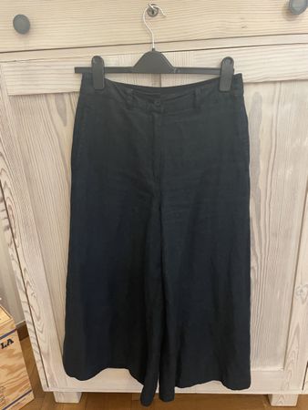 Poetry Culotte Hose, nachtblau 38, Leinen/Wolle-Mix