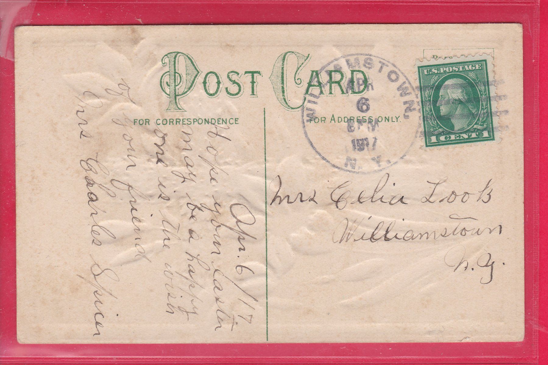 Cartoline postali: PRÄGEKARTE, EASTER GREETINGS, 1917 – Usato da Oberrieden venduto da Gebirgsstelze 1