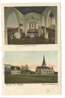 Gruss aus Grabs (SG) Rheintal - Kirche - Pfarrhaus - 1906