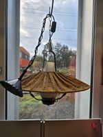 Pendelleuchte Vintage-Stil 1960er Jahre Stoff, Metall