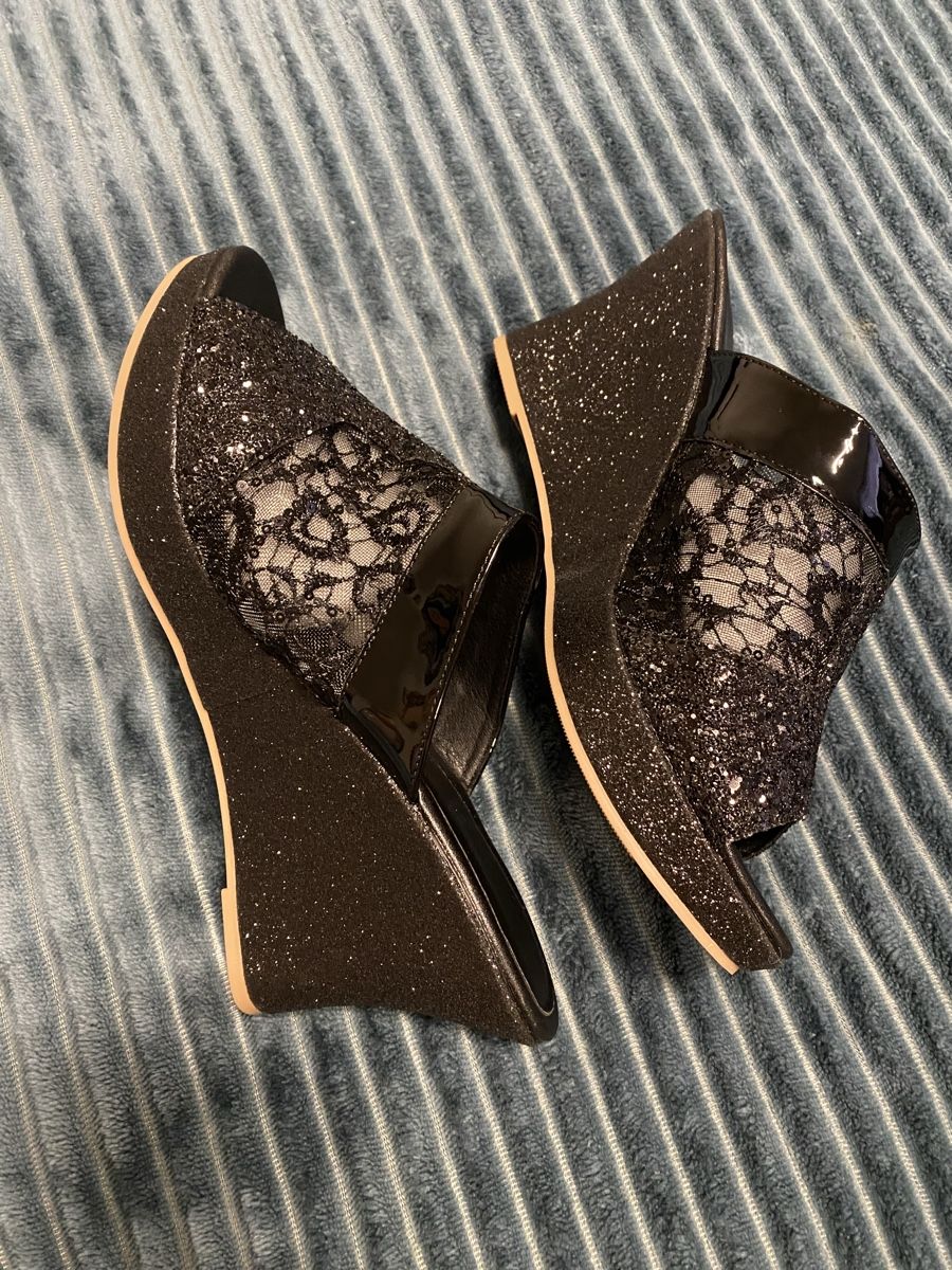 Scarpe da donna: Damenpantoletten schwarz Glitzer – Nuovo e nell'imballaggio originale da Regensdorf venduto da 118-Regensdorf 3