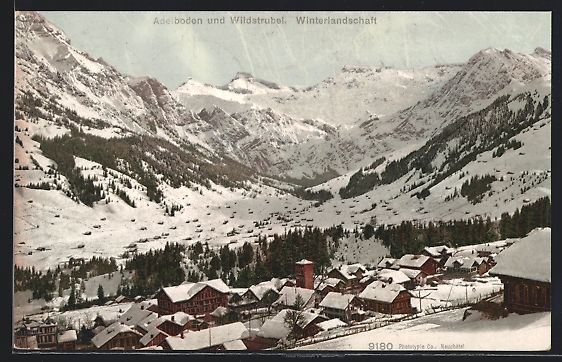 Cartes postales: Adelboden, Totalansicht mit Wildstrubel  – D'occasion à Berlin par bartko-reher