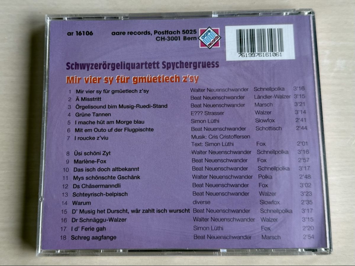 CDs: CD: Schwyzerörgeli Quartett Spyychergruss – Gebraucht aus Oberried Brienz von Chyara 1