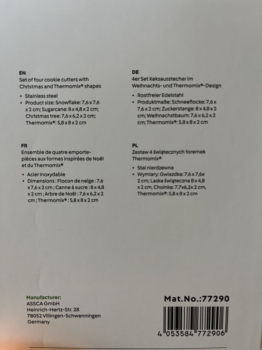 Thermomix Teglie da forno: Cookie Cutters - Vorwerk – Nuovo e nell'imballaggio originale da Baar venduto da Girlpower1994 1