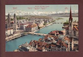 ZÜRICH mit den Alpen - 1908