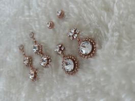 Ohrstecker-Set in Rosegold mit Swarovski-Steinen Nr. 14