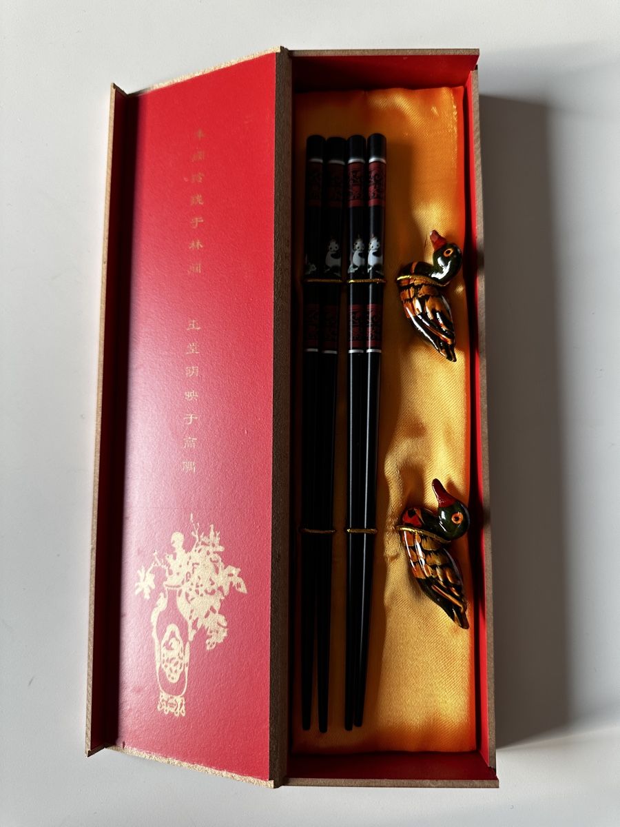 Bestecksets: Beautiful Asian chopsticks with ducks shape holder – Neu und originalverpackt aus Epalinges von Lily2006 1