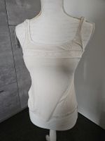 HANRO Unterhemd gelb/beige Spitze Seide Lycra Grösse S