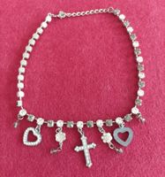 Halskette Dirndlschmuck mit Strass 44cm