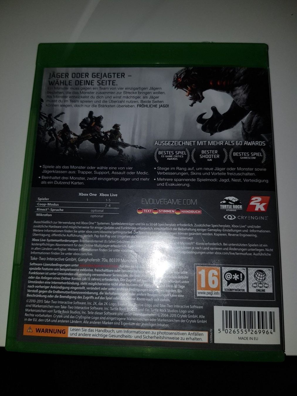 Microsoft Giochi: Evolve für XBOX ONE – Usato da Emmenbrücke venduto da prisan_LU 2