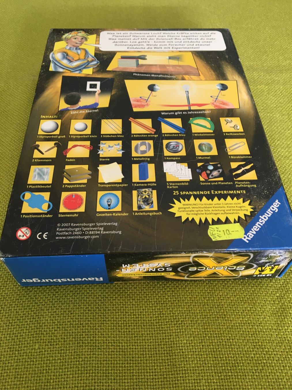 Ravensburger Giochi: Ravensburger ScienceX Sonnensystem Experimentierkasten Top – Nuovo e nell'imballaggio originale da Binz venduto da Dsc1