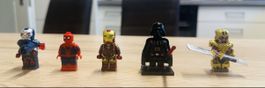 Figuren Set Thano, Darth Vader, Spiderman und Iron Man