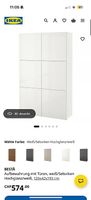 IKEA BESTÅ Schrank 120x42x193 cm weiss Hochglanz