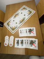 Weihnachts Tischwäsche Set, Servietten;GlasuntersatzVintage