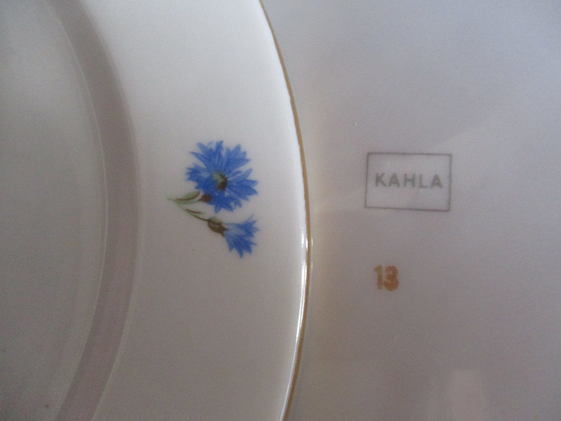 Kahla Piatti: Kornblume Gebäckteller 16 cm – Usato da Birsfelden venduto da alles-muss-raus 1