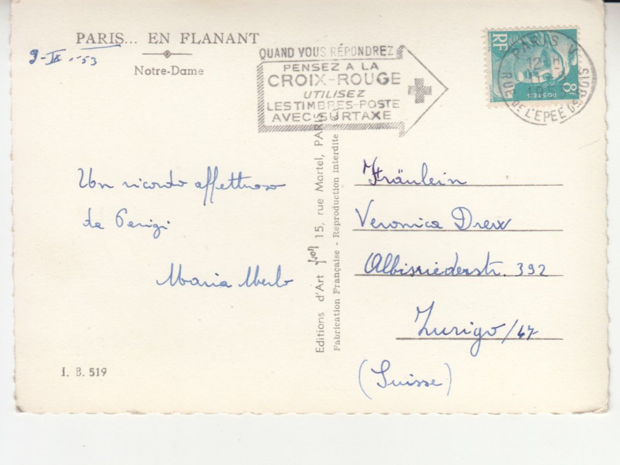 Cartoline postali: Paris 1953 – Usato da Bürglen TG venduto da StampGraf 1