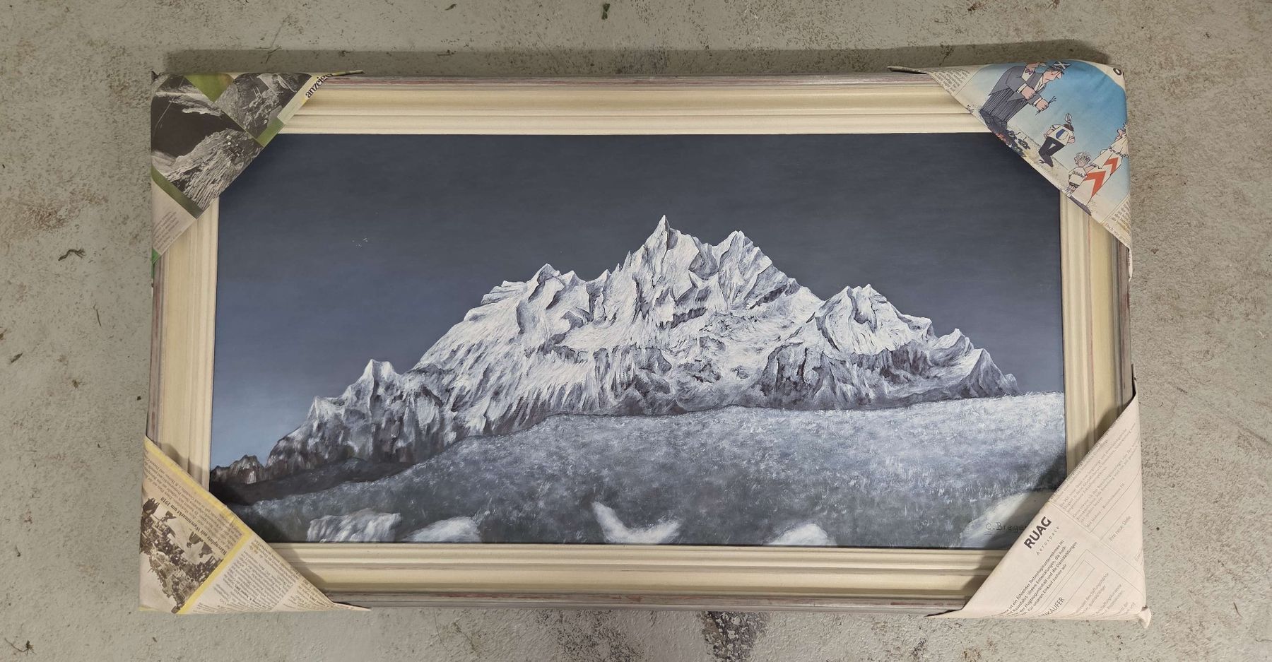 Gemälde: Berglandschaft Gemälde mit Rahmen – Gebraucht aus Ballwil von fab_y6qr 2