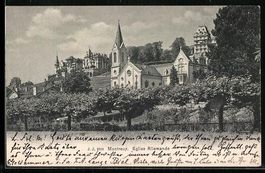 AK Montreux, Eglise Allemande, 1903