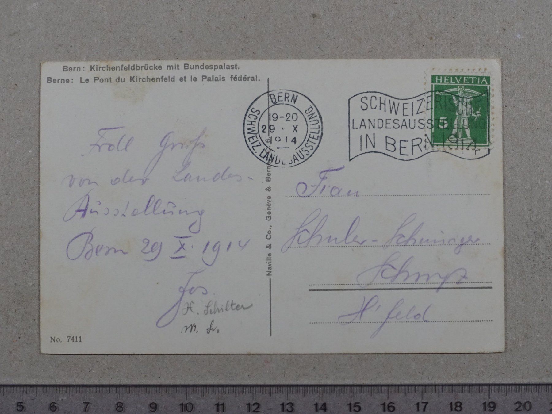 Cartoline postali: Bern, 1914, Kirchenfeldbrücke – Usato da Lenzburg venduto da fh1 1