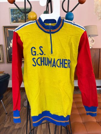 Original Vintage 60/70er G.S. Schumacher Radtrikot Veloshirt