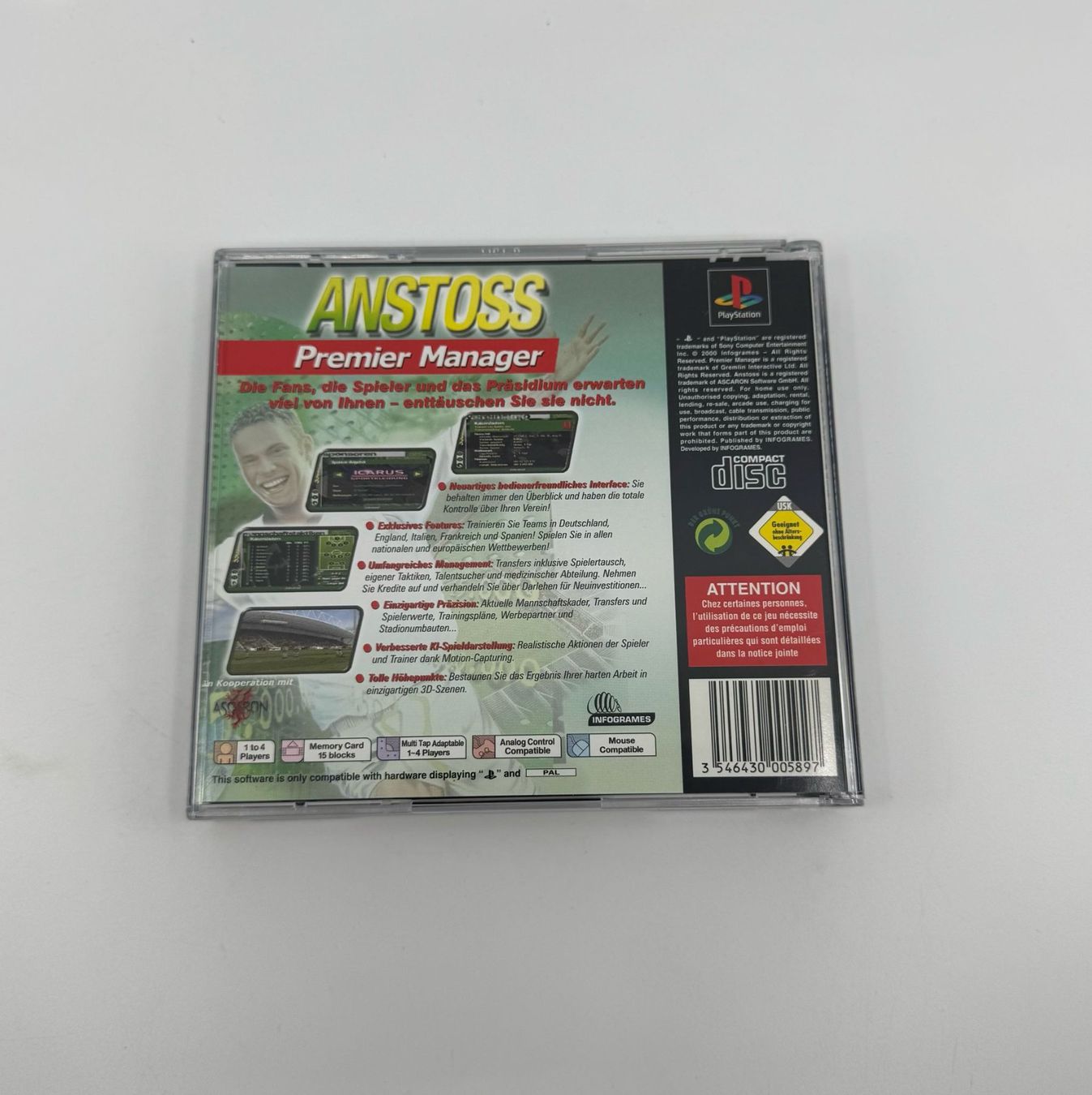 Giochi: Anstoss - Premier Manager (PS1) – Usato da Herisau venduto da Seyashop1 2