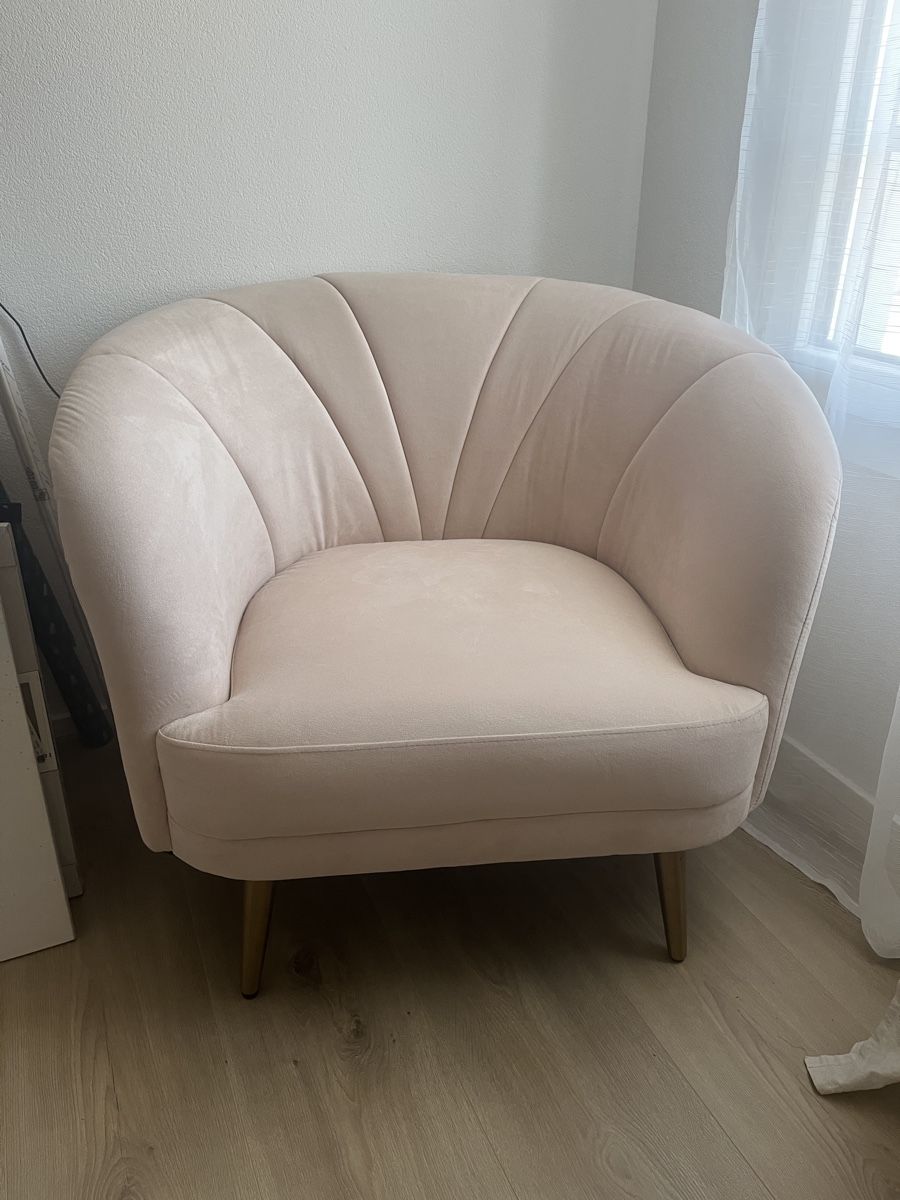 Poltrone: Sessel Samt rosa mit goldenen Füssen – Usato da Rorschach venduto da N_88 1