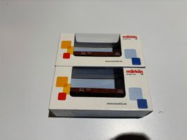 2 x Märklin 4423 Start up Niederbordwagen DB 1:87