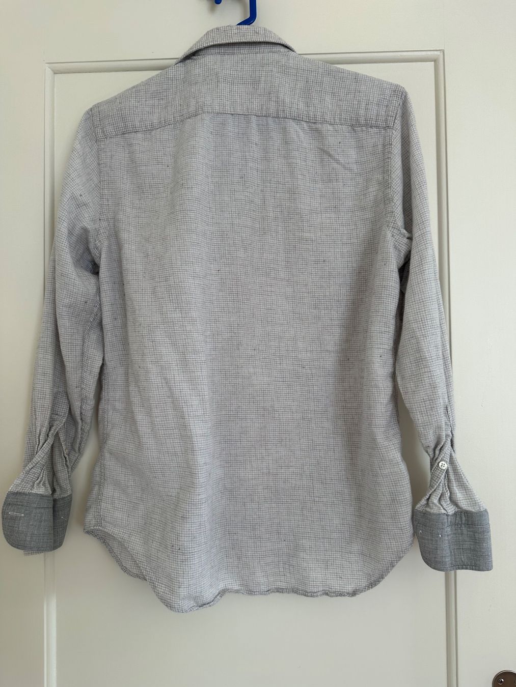 Camicie: Herren Hemd S hellgrau/weiss kariert – Usato da Rothenburg venduto da wer_g9fd 1