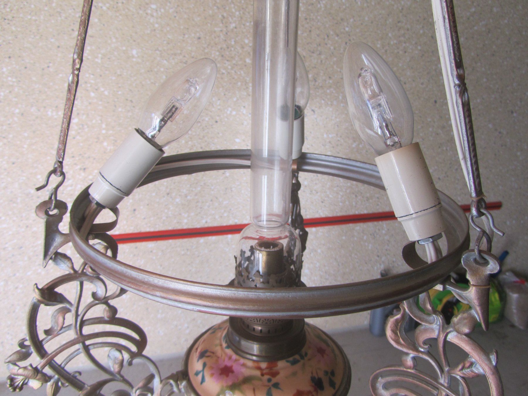 Lampade: Antike Hängelampe Lampe Jugendstil Petroleumlampe Top – Usato da Seengen venduto da mikelele 7