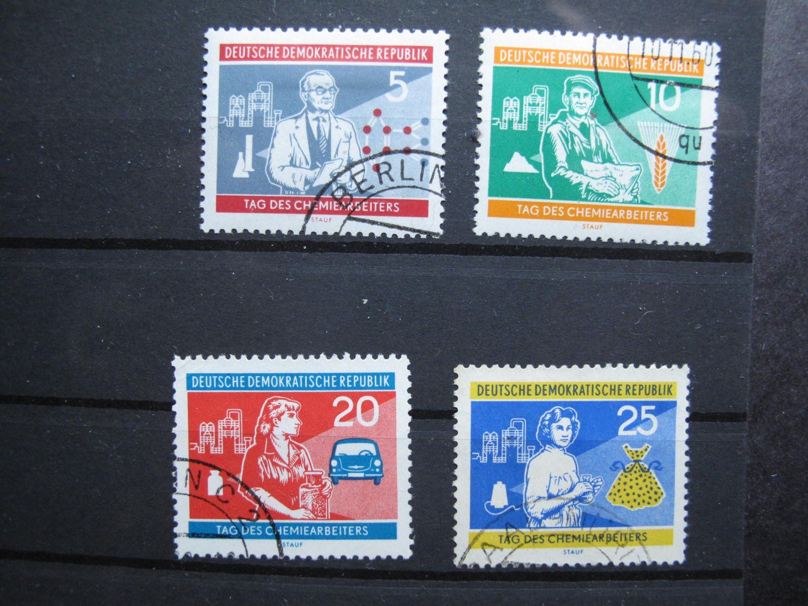 Tutti i francobolli: DDR 1960 Chemiearbeiter gest – Usato da Wil SG venduto da fva01