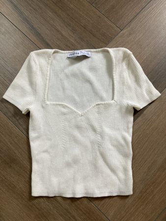 Top Bershka blanc femme taille S neuf