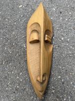 handgeschnitze Holzmaske Wandmaske Vintage